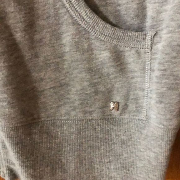 •VICTORIA’S SECRET•GRAY SUPER MODEL ESSENTIAL SEQUIN HEART Y2K HOODIE JACKET XS - Picture 5 of 6